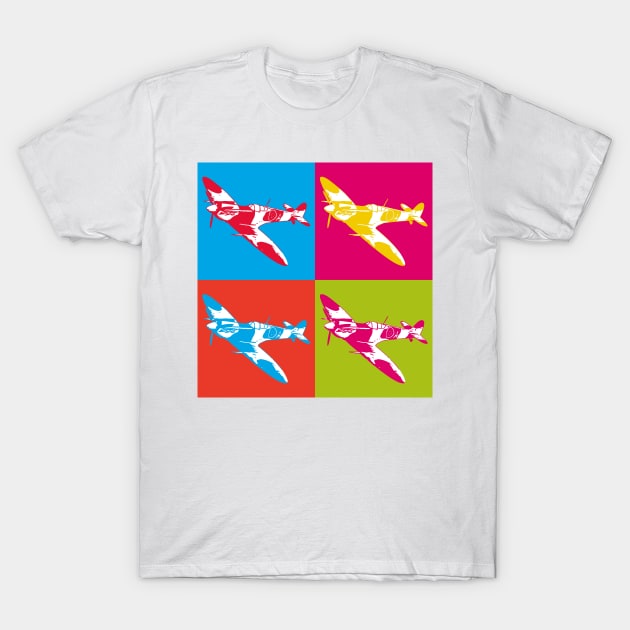 Pop Art Spitfire T-Shirt by mademorgan